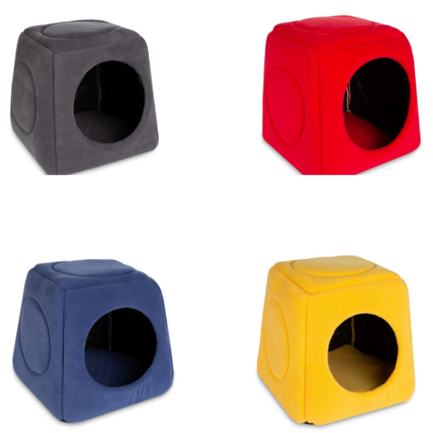 Üç Fonksiyonlu Kedi Yatağı 4 Adet  (10 Adet Snacky Kedi Crunch Ödül Hairball Cont.Tavuk  Hediyeli)