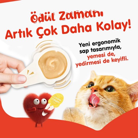 Wanpy Tavuklu 10*16 gr Kaşıklı Kedi Ödül Kreması